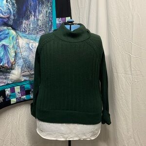 Cleo Forest Green Turtleneck Sweater